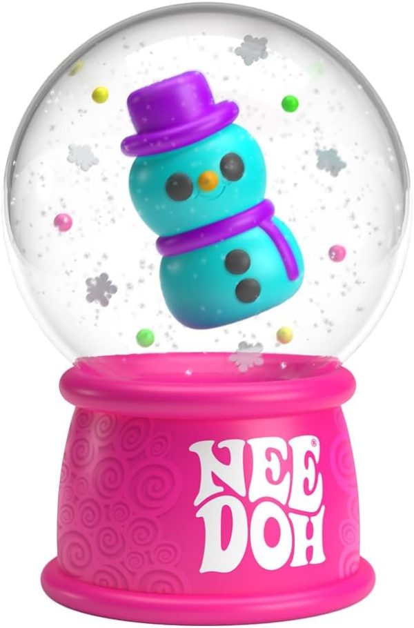 Schylling NeeDoh Squishmas Squish N' Snow Globes - Christmas Squeeze Toy - Assorted Colors - Ages 3 to Adult (Pack of 1)