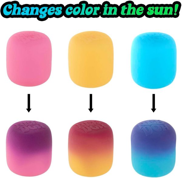 Schylling NeeDoh Mello Mallo - Sensory Toy with a Satisfying Dough Filling - Changes Color in the Sun - Color May Vary (1 Per Pack)