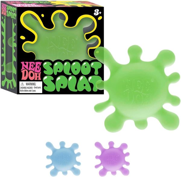 Schylling NeeDoh SplootSplat -The Splat that Sploots - Sensory Toy to Squish. Squeeze. and Pull - Color May Vary (1 Per Pack)