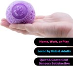 Schylling NeeDoh Fuzz Ball Flower Power - Sensory Toy with a Velvet Texture and Soft Cloud Squish - Pattern You Can See and Feel - Ages 3 and Up - Color May Vary; One Per Pack
