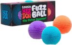 Schylling Teenie NeeDoh Fuzz Ball - 3 Teenie Squeeze Toys with a Velvet Texture and Soft Cloud Squish - 1 Balls - Color May Vary
