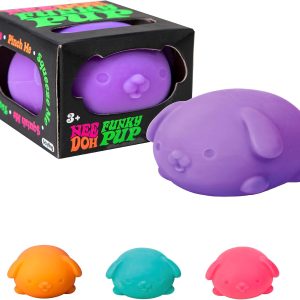 Schylling NeeDoh Funky Pups ?C Squishy Sensory Toy ?C Soft Dough Filling ?C Color May Vary; One Dog Per Pack