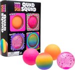 Schylling NeeDoh Teenie Quad Squad Needoh 4 Pack - Sensory Squeeze Toy - 1.5 in Diameter - Colors May Vary