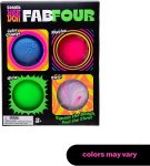 Schylling NeeDoh Teenie Fab Four Needoh 4 Pack - Sensory Squeeze Toy - 1.5 in Diameter - Colors May Vary