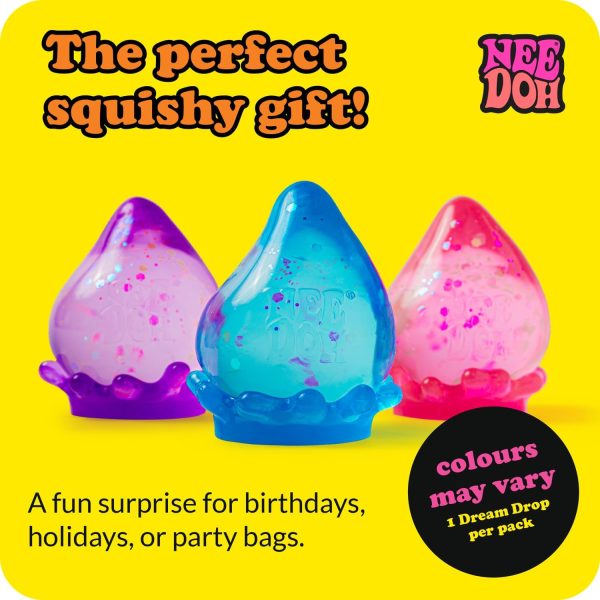 Schylling NeeDoh Dream Drop - Sensory Squeeze Toy with Dreamy Smooth Squeeze - 3 Tall - Color May Vary (Pack of 1)