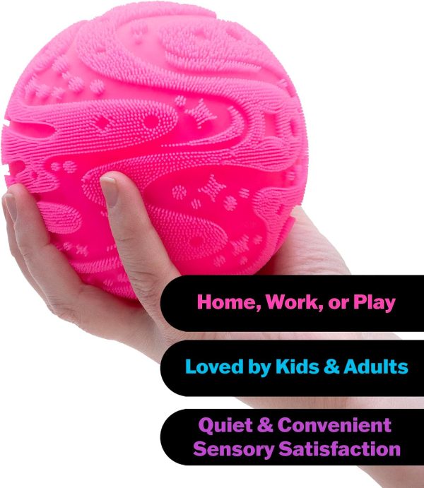 Schylling Super NeeDoh Fuzzball Stress Ball Fidget Toy - Huge 4.5 in Diameter - Jumbo Squishy Squeezy Fun - Colors Assorted (1 Per Pack)