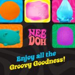 Schylling NeeDoh Teenie Gobs of Globs - Sensory Squeeze Toy - Contains 18 Mini Groovy Globs - 1.25 Wide - Multicolored