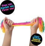 Schylling NeeDoh Ramen Noodlies - Sensory Squeeze Toy - Contains 5 Noodle Clumps - 8.5 Long - Multicolored (Pack of 1)