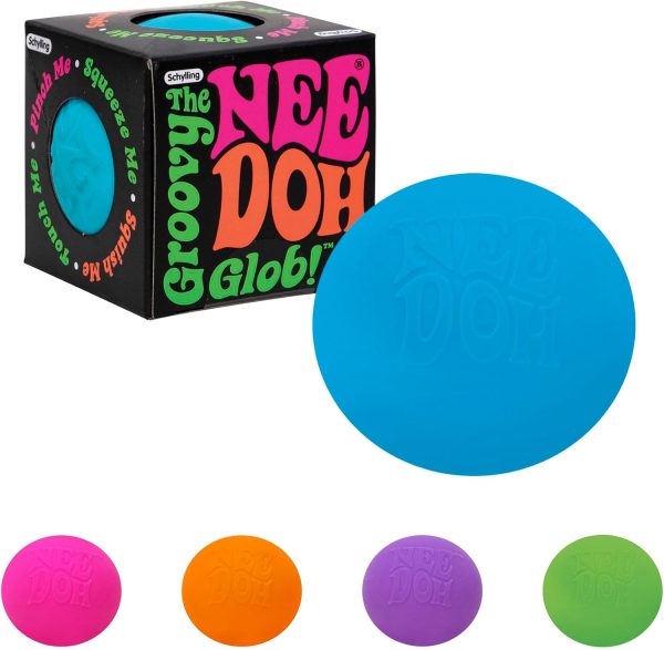 Schylling NeeDoh Original - Sensory Fidget Toy - Assorted Colors - Ages 3 to Adult . 1 Count ( Pack of 1)