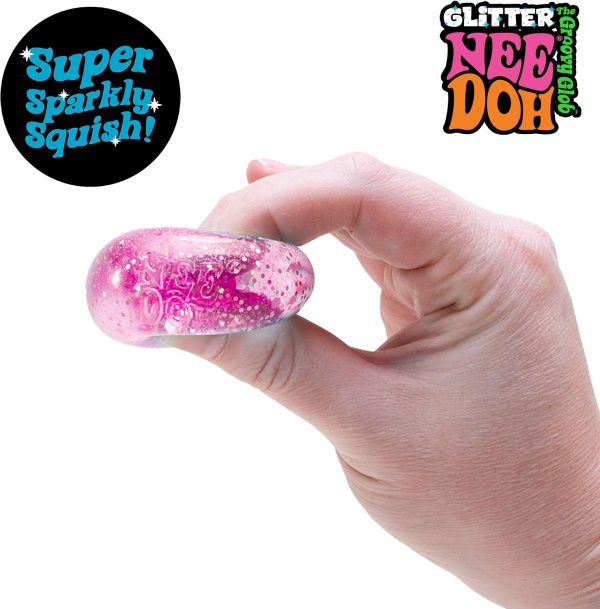 Schylling NeeDoh Teenie Quad Squad Needoh 4 Pack - Sensory Squeeze Toy - 1.5 in Diameter - Colors May Vary